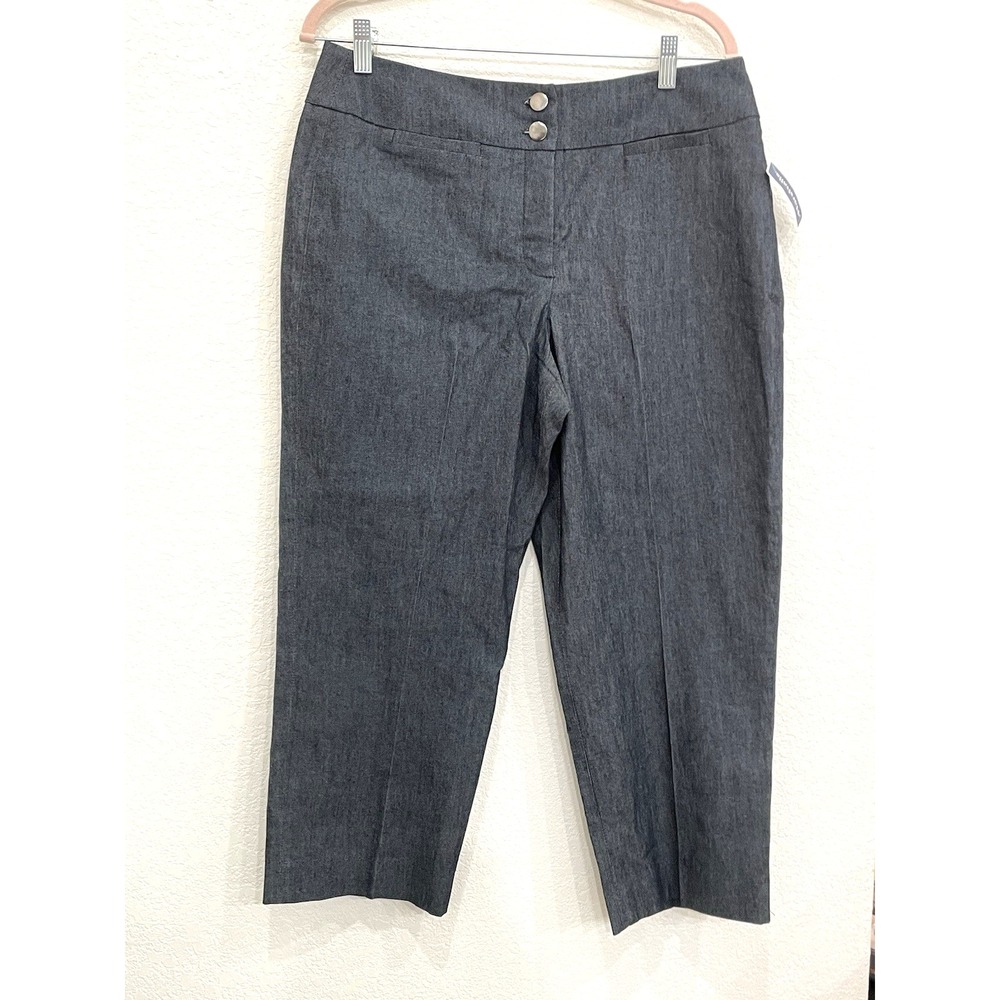 NEW Sandro Sportswear Gray Capri Cropped Pants Size 12 Career Minimalist Office